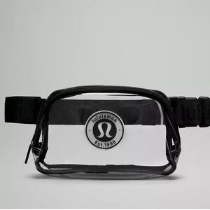 lululemon athletica Black and Clear Belt Bag